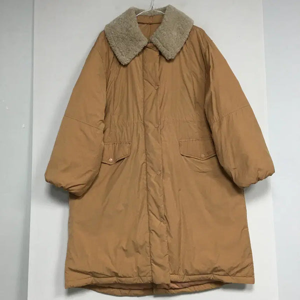 [BUNJANG] Thursday Island Boucle Collar Long Padding M / 써스데이아일랜드 부클카라 다운 롱패딩 M