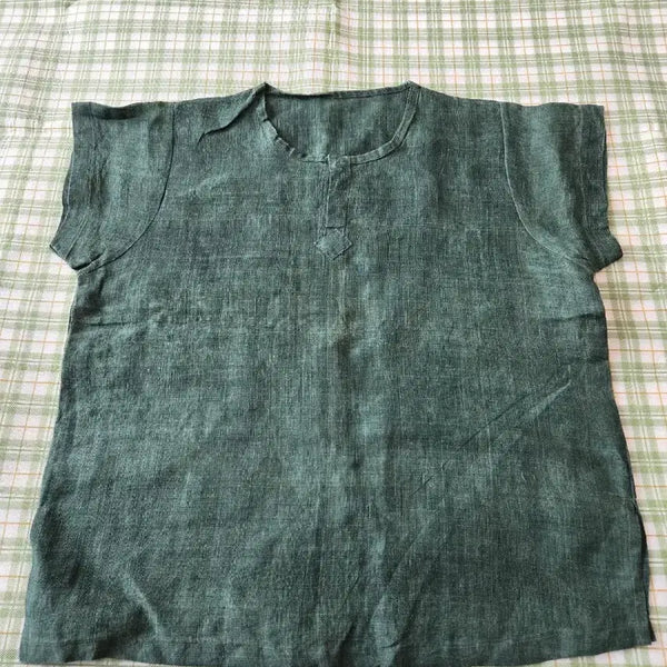 [BUNJANG] Linen Blend Shirt - Green / 49ㅡ모시 시윈한 디쟌 셔츠ㅡ66