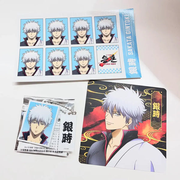 [BUNJANG] Gintama Gintoki Yoshiwara Pop-up Store 3-Piece Set (Proof Photo, Keyring, Coaster) / 특전)은혼 요시와라 팝업 사카타 긴토키 증명사진, 키링, 코스터 3종 세트
