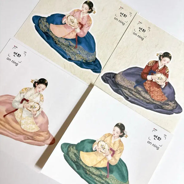 [BUNJANG] Onning Yeonhwa Sticker Set (4 Types, 4 Sheets) / 온닝이 인스 연화 4종4매
