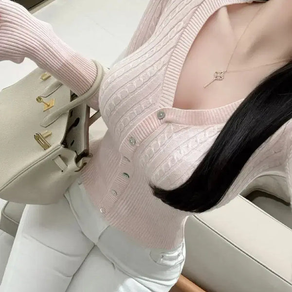 [BUNJANG] Loard Bling Pearl Cable Knit Sweater / 로아드 블링 펄 꽈배기 니트 새상품 수입의류