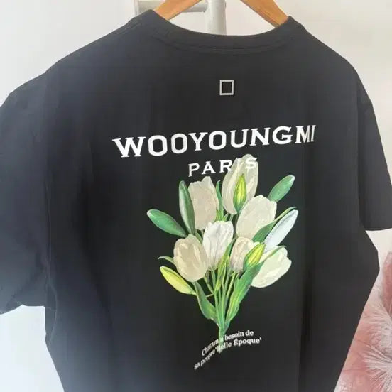 [BUNJANG] Wooyoungmi Flower Print Short Sleeve T-Shirt / 우영미 플라워 반팔