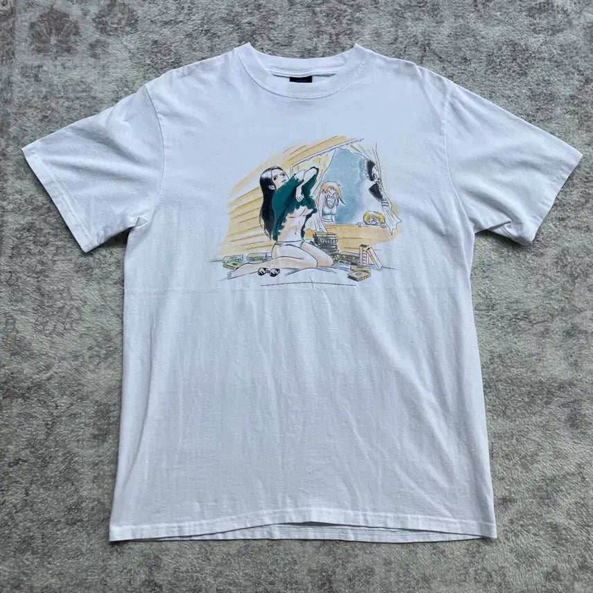 [BUNJANG] One Piece Bootleg Animation T-Shirt / 원피스 부틀렉 애니메이션 티셔츠 애니티