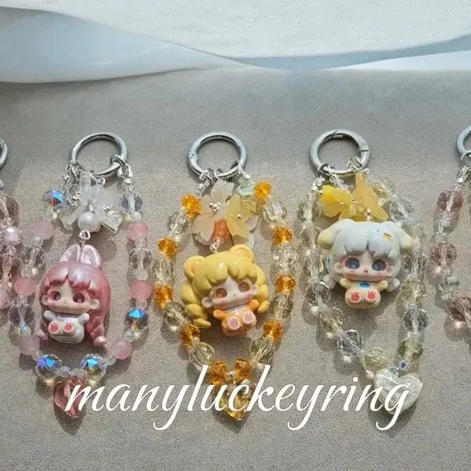 [BUNJANG] Wookie Crystal Figure Keyring Strap / 우키 크리스탈 피규어키링스트랩