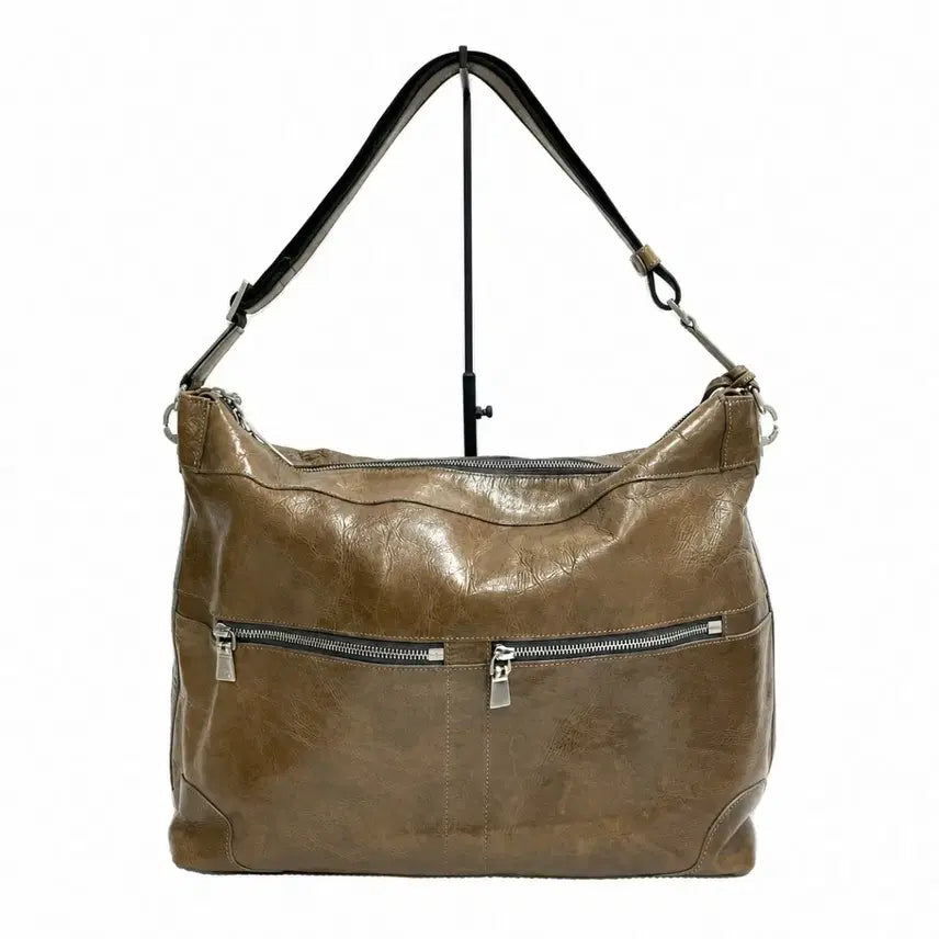 [BUNJANG] Aniary "Idea" Leather Shoulder Bag - Brown / 아니아리 아이디어 레더 숄더백 랄프로렌 or 재패니즈 포터 스타일