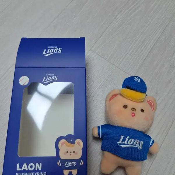 [BUNJANG] Samsung Lions LAON Bear Doll Keychain / 삼성 라이온즈 LAON 인형 키링
