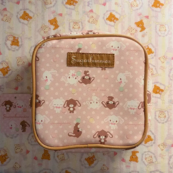 [BUNJANG] Sugar bunnies Pink Square Pouch / 슈가바니즈 사각파우치 핑크