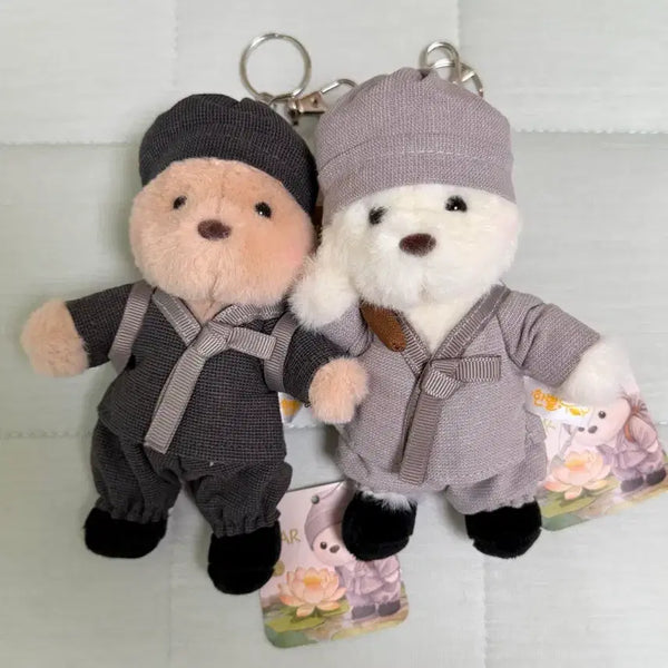 [BUNJANG] Louis Bear Monk Bear Doll Keyring Set 12cm / 동자승 루이베어 스님 곰돌이 인형키링 12cm 세트