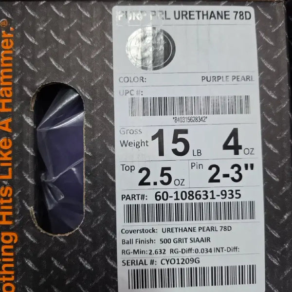 [BUNJANG] Hammer Purple 78D Bowling Ball / 햄머퍼플78d