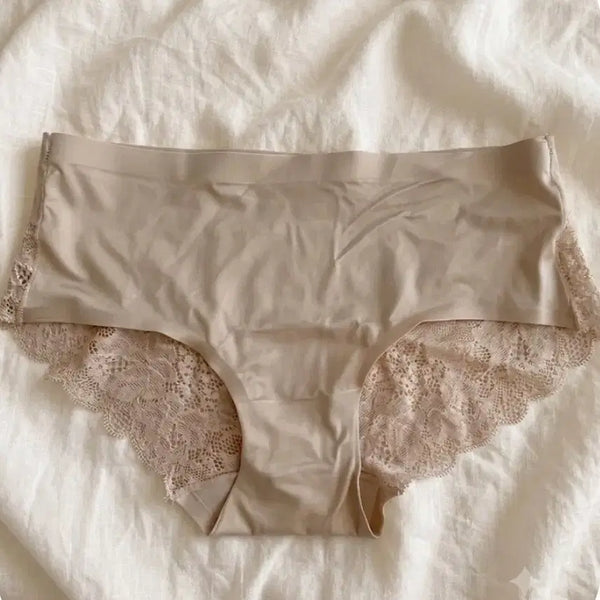 [BUNJANG] Nudy Lace Hemline Panty - Beige / (중고) 누디 레이스 햄라인 팬티