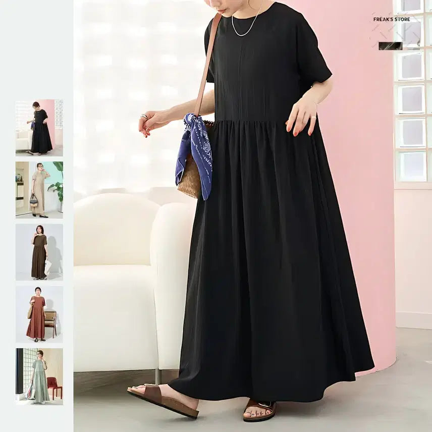 [BUNJANG] Frees Market Nylon Washed Tiered Dress / 프릭스 스토어 나일론 워셔 티어드 원피스
