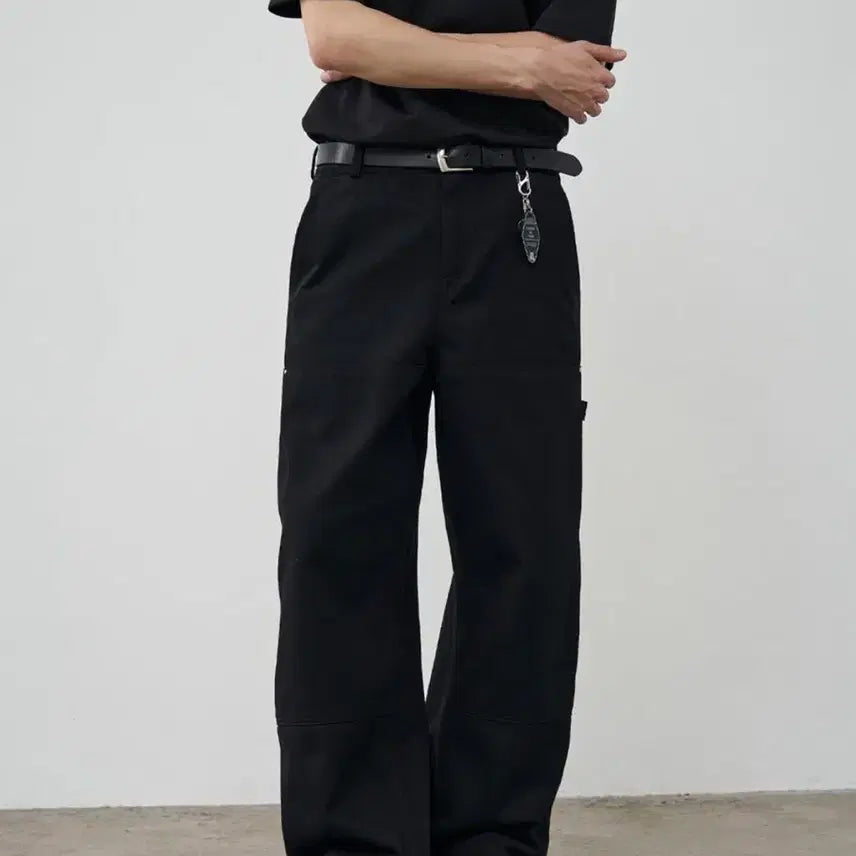 [BUNJANG] Alice Carpenter Wide Pants Black / 알리스 카펜터 와이드 팬츠
