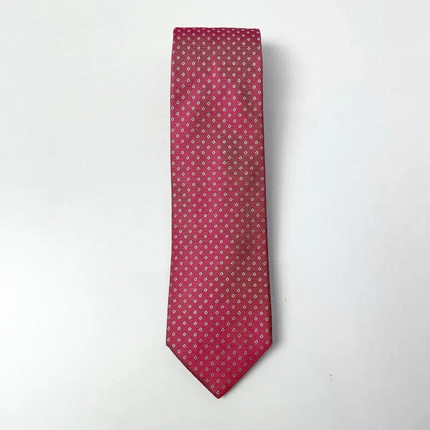 [BUNJANG] BOSS Red Polka Dot Pattern Necktie / 보스 넥타이 레드계열 도트 패턴