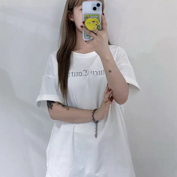 [BUNJANG] Juicy Couture Glitter Logo White T-Shirt / 쥬시꾸띄르 글리터로고 화이트 반팔