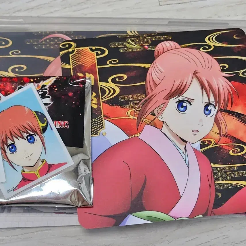 [BUNJANG] Gintama Kagura Photo Keychain & Special Coaster Set / 은혼 카구라 증사키링 특전 코스터 세트