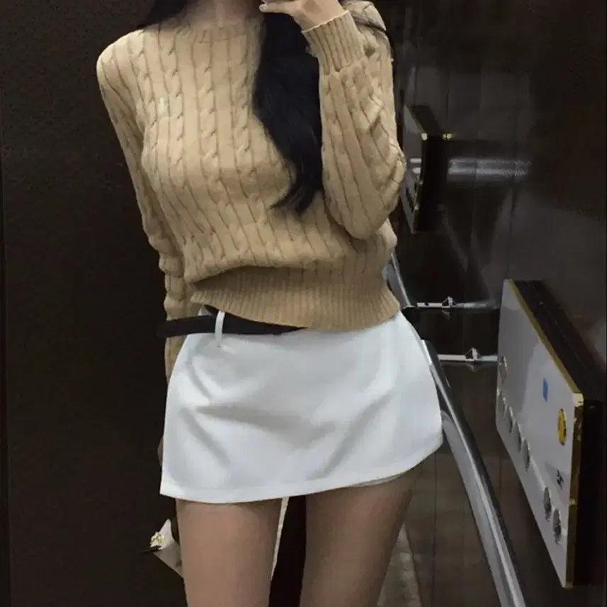 [BUNJANG] White Slit Skirt Shorts / 트임치마바지 화이트