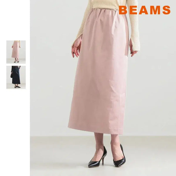 [BUNJANG] BEAMS Demi-Luxe Side Slit Satin Skirt / 빔즈 데미룩스 사이드슬릿 새틴 스커트