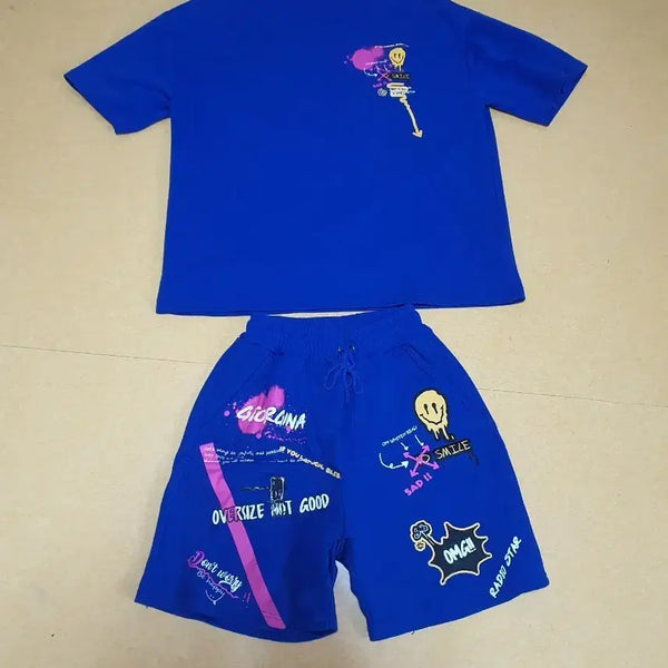 [BUNJANG] Men's Short-Sleeve T-Shirt and Shorts Set / 남자반팔반바지셋업