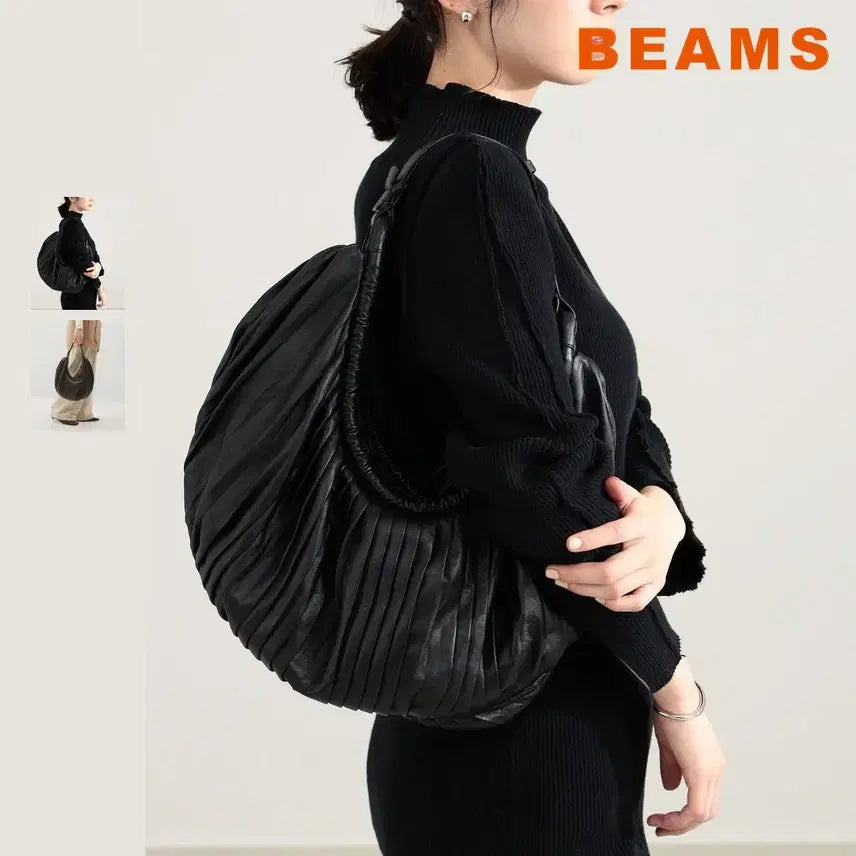 [BUNJANG] BEAMS Demi-Luxe Rib Shoulder Bag / 빔즈 데미룩스 BOGKI 리블 숄더백