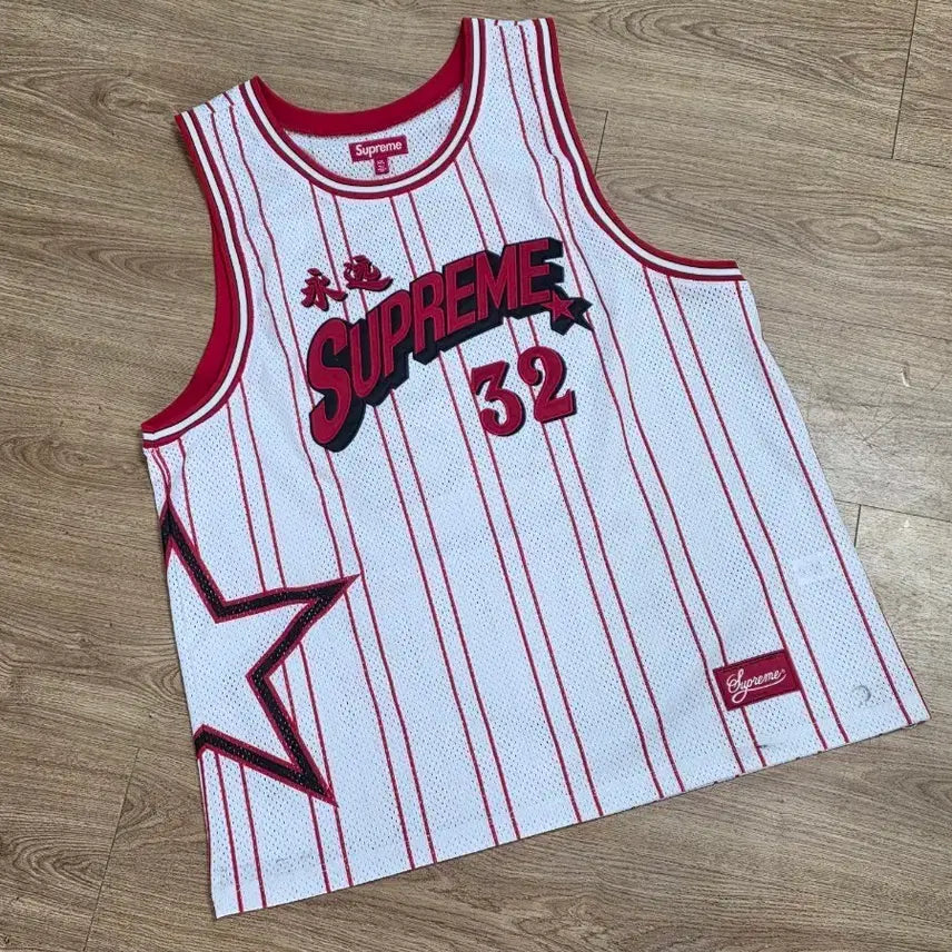 [BUNJANG] Supreme Baseball Mesh Jersey White/Red XXL / 슈프림 베이스볼 메쉬 져지