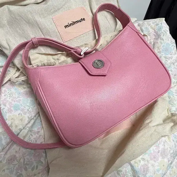 [BUNJANG] MinuteMute Baton Mini Bag Caviar Pink / 미닛뮤트 바톤 미니 캐비어핑크