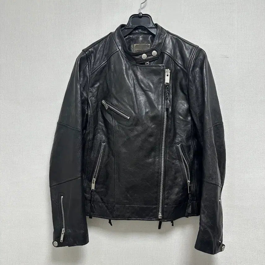 [BUNJANG] Thursday Island Lambskin Leather Jacket Black / 써스데이 아일랜드 레더자켓블랙 양가죽