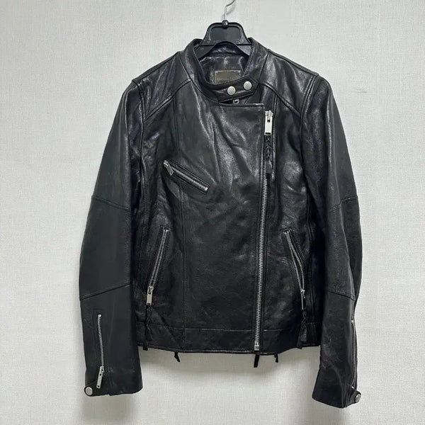 [BUNJANG] Thursday Island Lambskin Leather Jacket Black / 써스데이 아일랜드 레더자켓블랙 양가죽