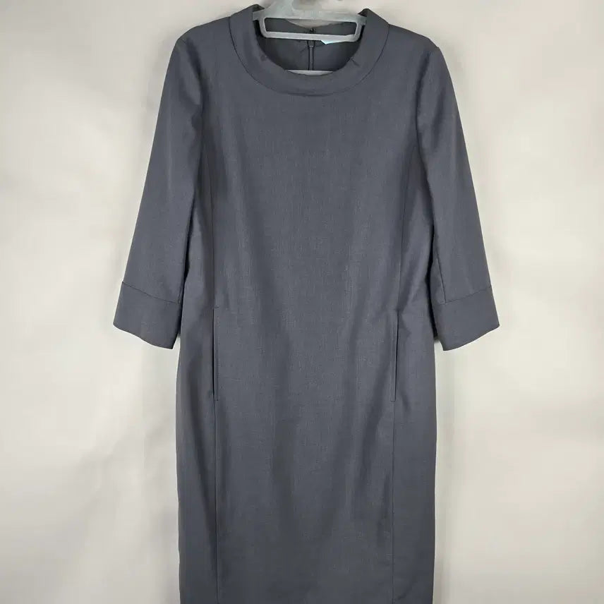 [BUNJANG] BCBG Women's 7/10 Sleeve Midi Dress Grey / [무료배송]BCBG 여성 85-94-155 얇은 스판 원단 7부소매 미디 원피스 그레이