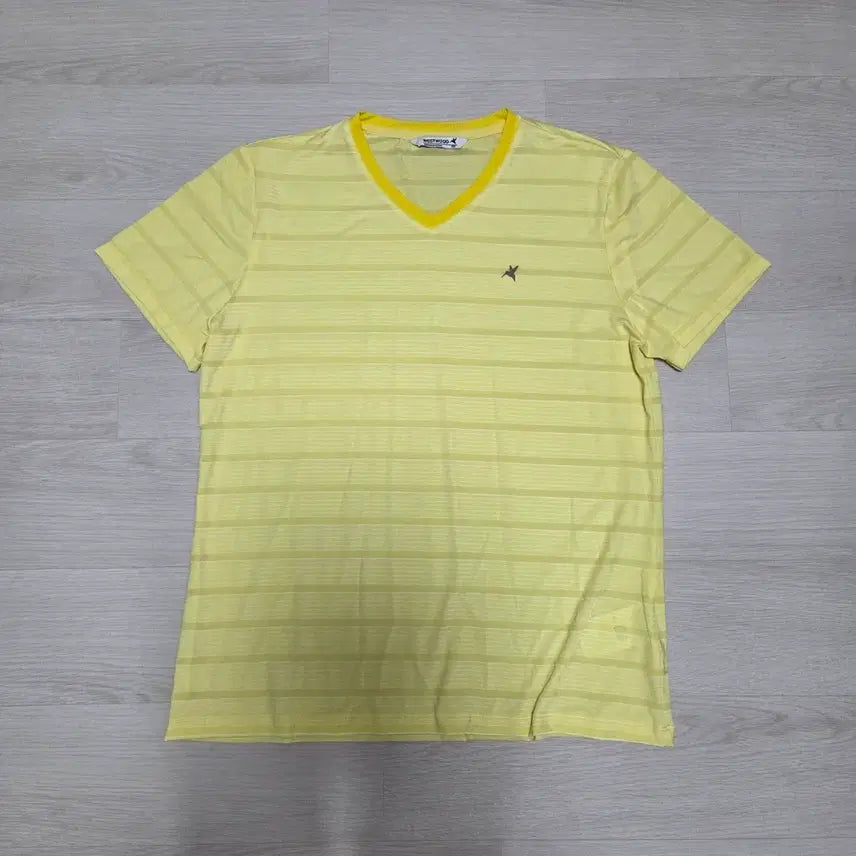 [BUNJANG] Westwood Short Sleeve T-Shirt Yellow Stripe Size 105 / (새제품)웨스트우드 반팔 티셔츠 105
