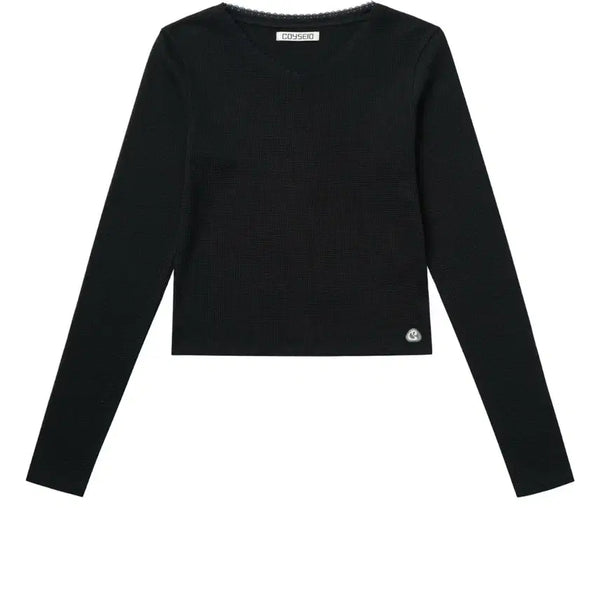 [BUNJANG] Koiseio Lace Waffle Long Sleeve / 코이세이오 레이스 와플 롱슬리브