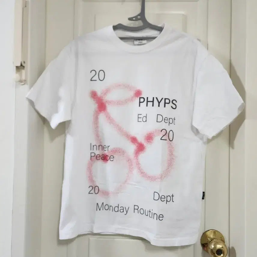 [BUNJANG] Physical Department Spray Big Cherry Short Sleeve T-Shirt / 피지컬디파트먼트 스프레이 빅 체리 반팔티셔츠 S