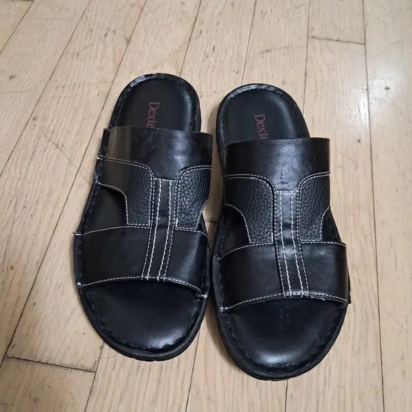 [BUNJANG] Dexter Black Leather Mules / Dexter 샌들 블랙 가죽 뮬
