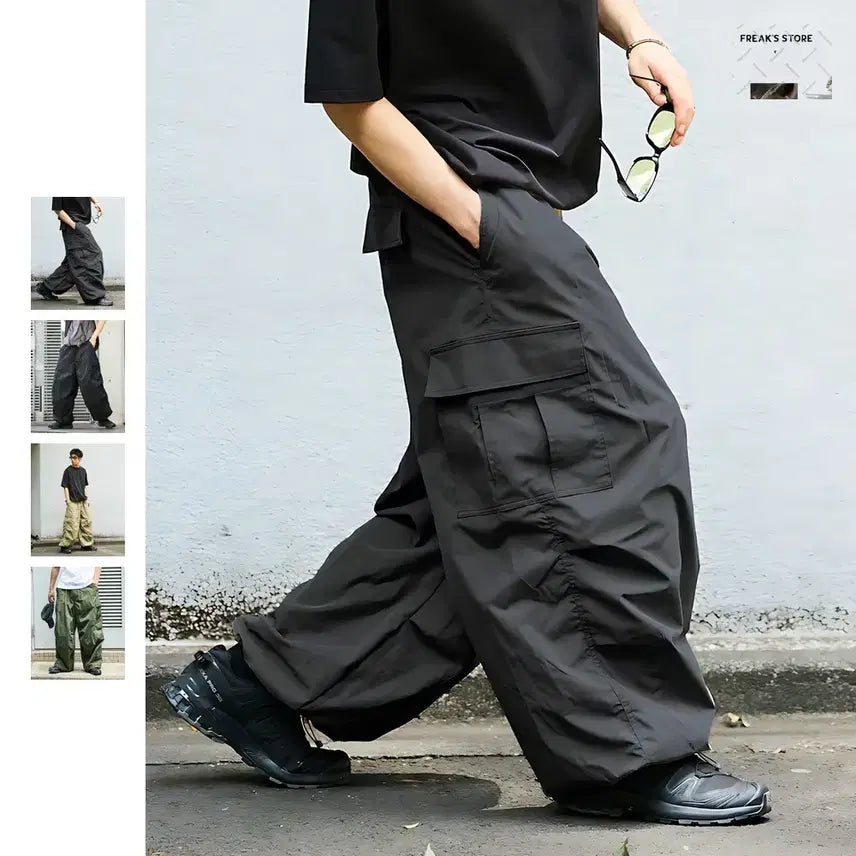 [BUNJANG] Freaks Store Wide Cargo Pants UV Cut Quick Dry / 프릭스 스토어 와이드 카고 팬츠 UV차단 속건