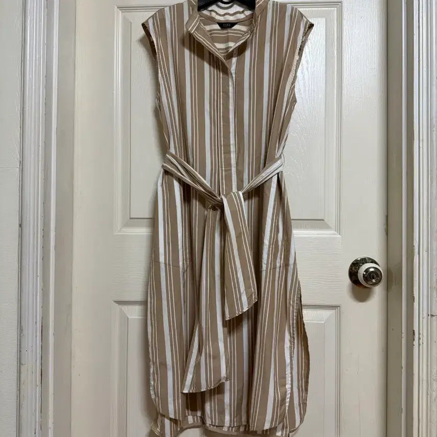 [BUNJANG] TIME Sleeveless Layered Belted Dress / 타임TIME] 슬리브리스 레이어드 벨트원피스 F