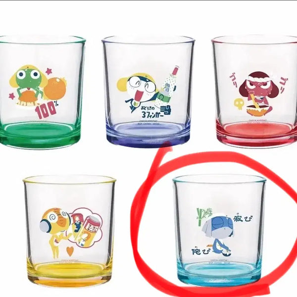 [BUNJANG] Keroro Gunsou Keroro & Giroro Glass Cup / 개구리중사 케로로 제일복권 G상 도로로 유리컵