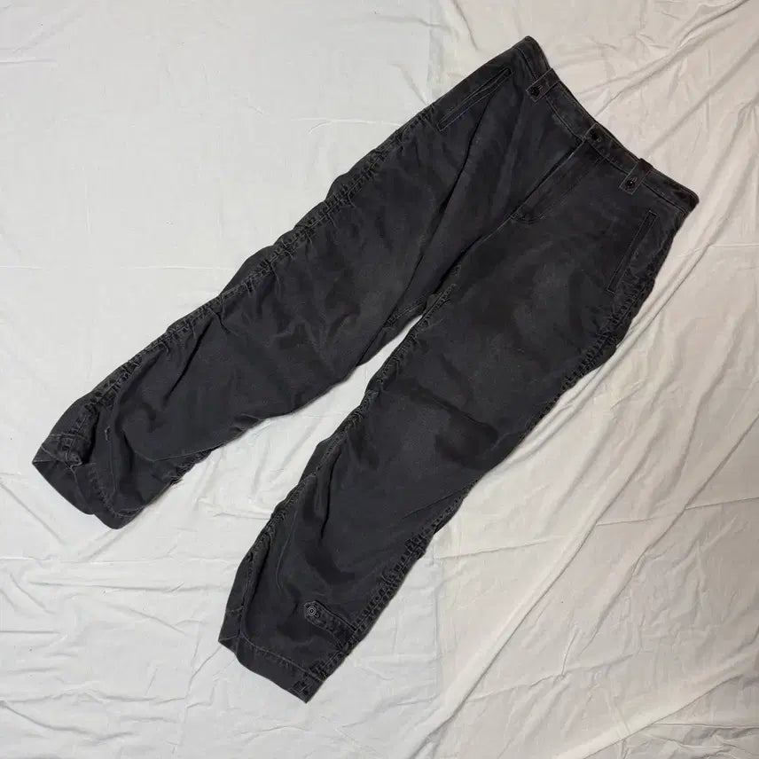 [BUNJANG] Coour Shirring Combat Denim Trousers Grey L / [쿠어] 셔링 컴벳 데님 트라우져(그레이/L)