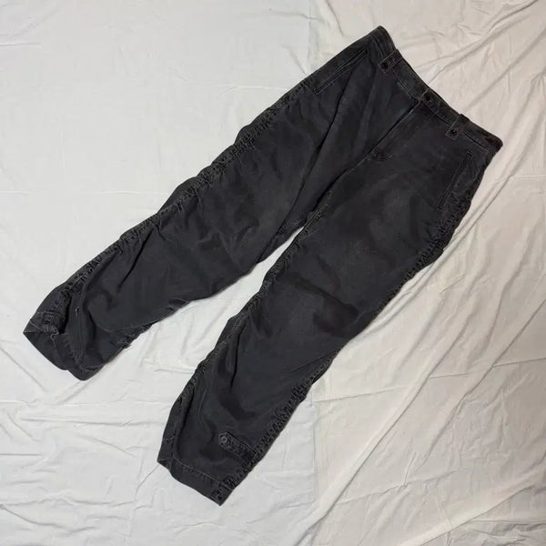[BUNJANG] Coour Shirring Combat Denim Trousers Grey L / [쿠어] 셔링 컴벳 데님 트라우져(그레이/L)