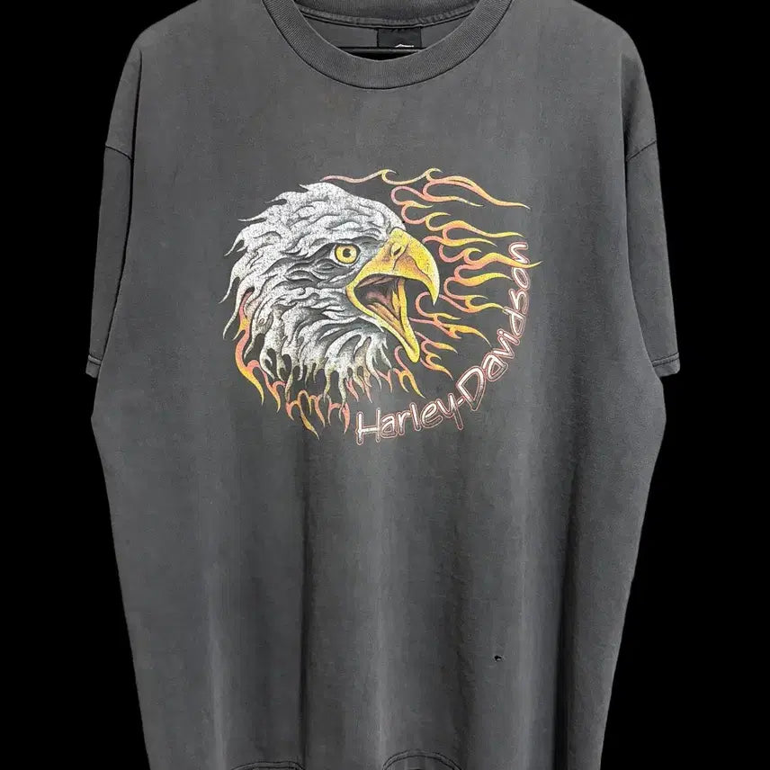 [BUNJANG] 90s Vintage Harley-Davidson Eagle Flame T-Shirt XL / 빈티지 90s Harley Davidsion 할리데이비슨 티셔츠