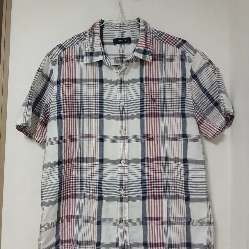 [BUNJANG] Hazzys Check Short Sleeve Shirt Size 95-100 / 헤지스 체크 반팔 셔츠 95~100