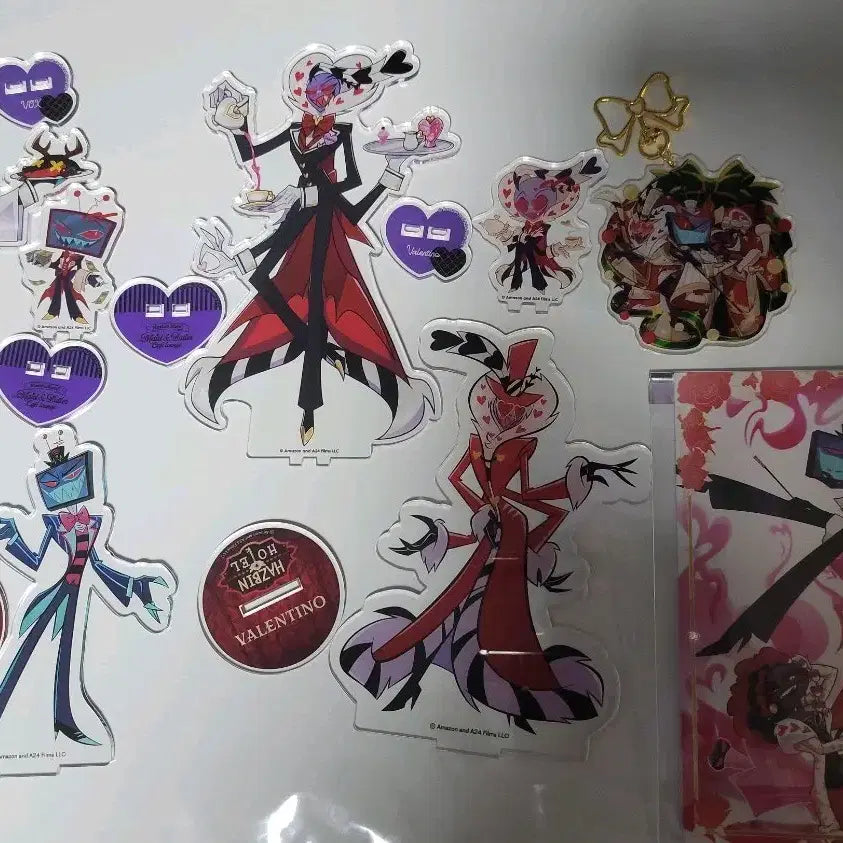 [BUNJANG] Hazbin Hotel Vox & Valentino Bundle Set Official Goods / 해즈빈호텔 공식 복스&발렌티노 굿즈 일괄 판매(배송비 포함)