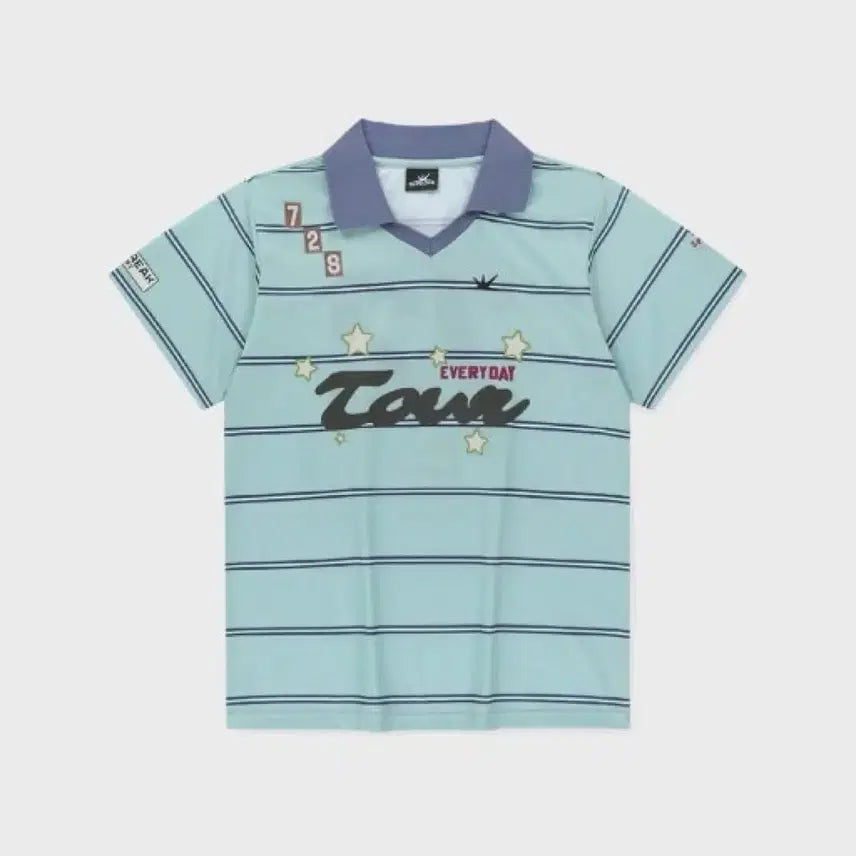 [BUNJANG] Sunlove Stripe Tour Golf Jersey - Large / 썬러브 Stripe Tour Golf Jersey L 사이즈