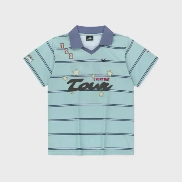 [BUNJANG] Sunlove Stripe Tour Golf Jersey - Large / 썬러브 Stripe Tour Golf Jersey L 사이즈