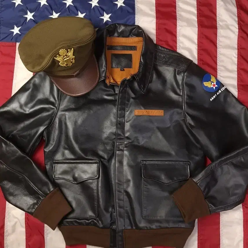 [BUNJANG] US Army Air Corps A-2 Flight Jacket Real Horsehide Leather / 특A 대탈주 미육군 항공대 리얼 차심말가죽 A-2 항공자켓