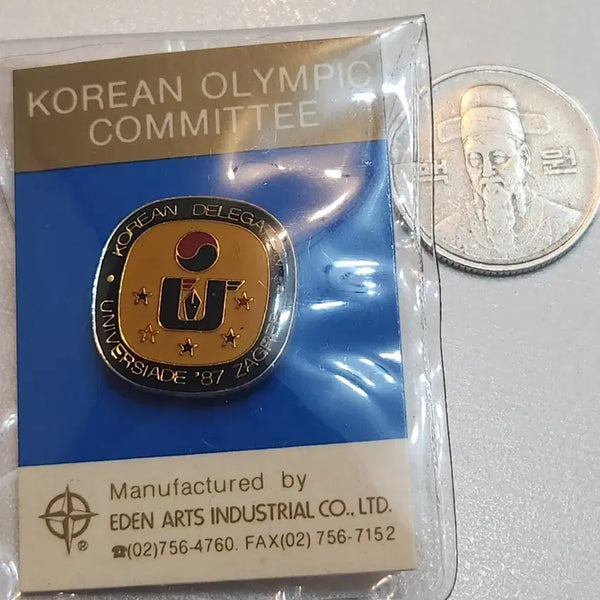 [BUNJANG] Korean Olympic Committee Badge (1987 Zagreb Summer Universiade) / KOREAN OLYMPIC COMMITTEE 뱃지