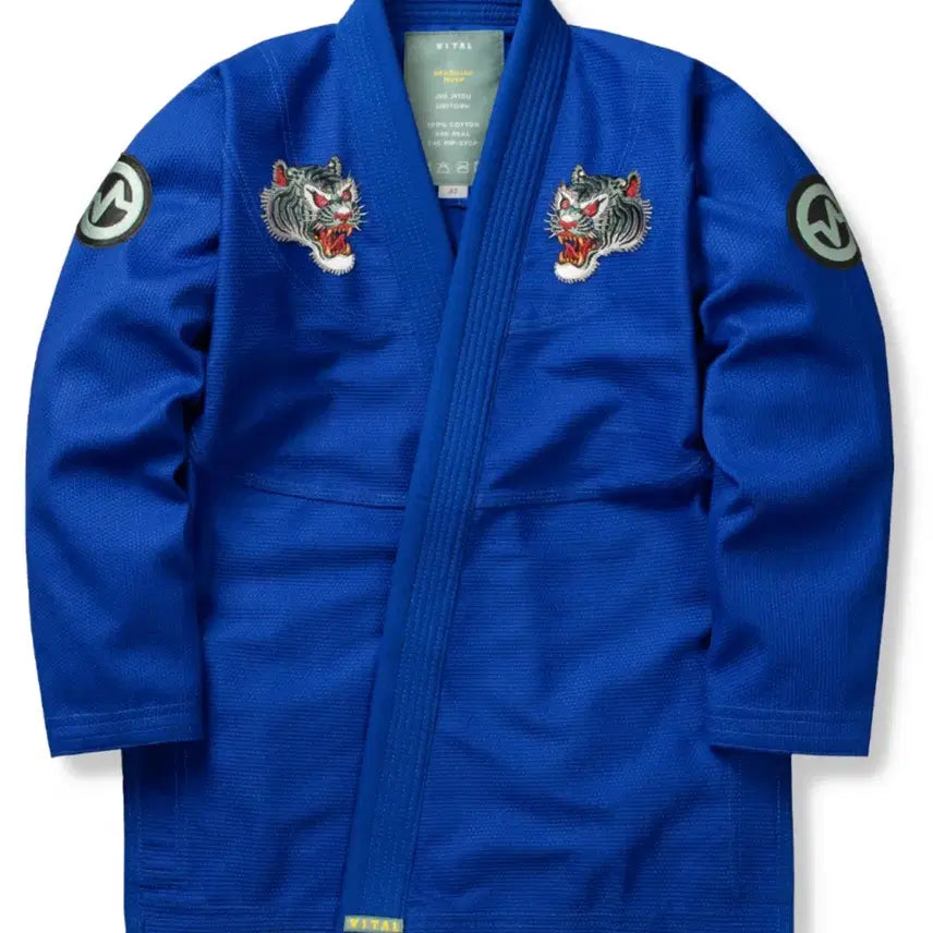 [BUNJANG] Vital Jiu Jitsu Dobok Tiger Embroidery Blue A2 / 바이탈 주짓수 도복 블루 호랑이 자수 A2 새상품