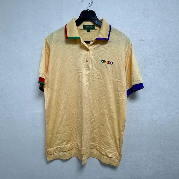 [BUNJANG] Kenzo Colorblock Collar Polo Shirt / 겐조 카라티 옐로우/그린/레드/퍼플