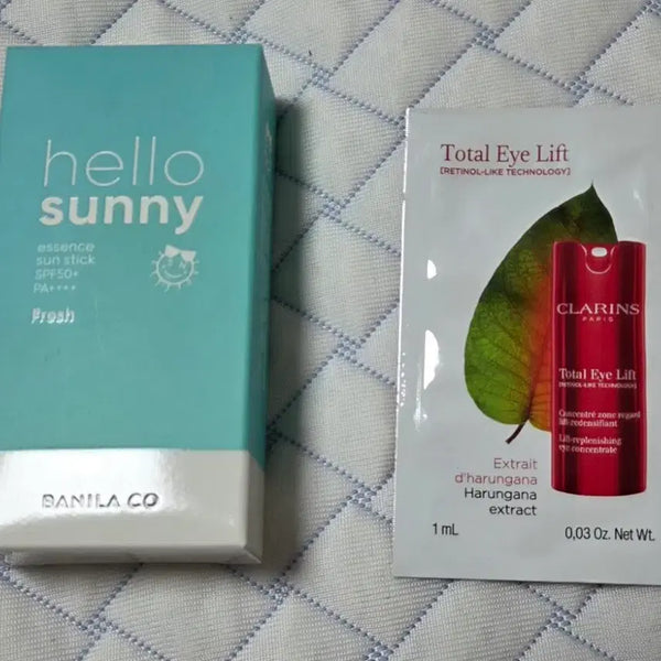 [BUNJANG] Banila Co. Essence Sun Stick SPF50+ / [새제품] 바닐라코 에센스 선스틱 팝니다. 사은품 클라랑스 아이 리프트 샘플 증정