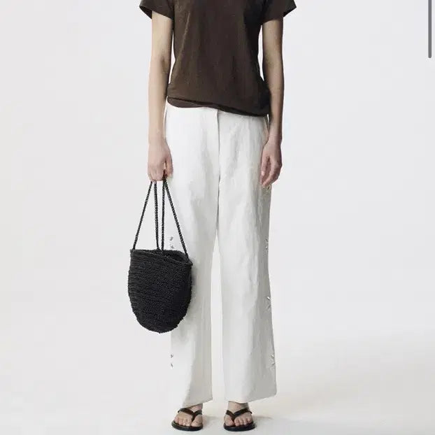[BUNJANG] Notthing Litten Cut-Out Pants Off-White / 낫띵리튼 컷아웃팬츠 (새상품)