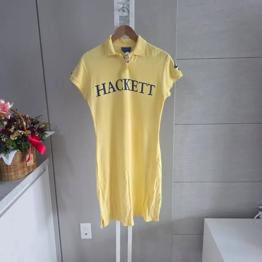 [BUNJANG] Hackett Women's Yellow Polo Dress / 해킷 여성 옐로우 폴로 원피스