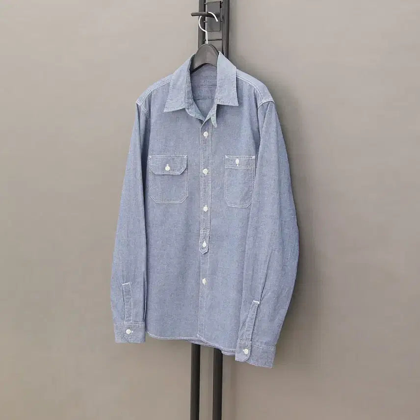 [BUNJANG] OshKosh Classic Chambray Work Shirt L / OSHKOSH Classic 오시코시 클래식 2포켓 샴브레이 워크셔츠 L 100
